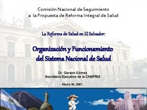 Comisin Nacional de Seguimiento a la Propuesta de