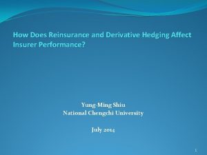 How Does Reinsurance and Derivative Hedging Affect Insurer