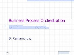 Business process orchestration definition