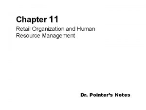 Human resource management in retail management