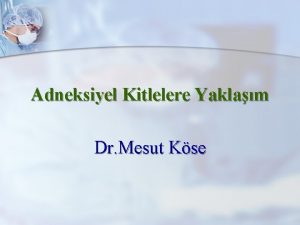 Adneksiyal kitlelere yaklaşım