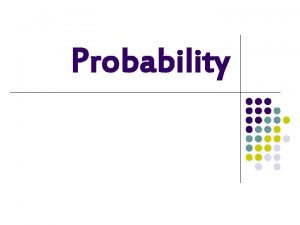 Probability vocabulary