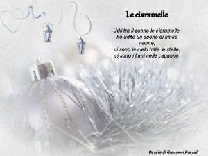 Le ciaramelle poesia