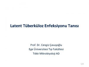 Latent Tberkloz Enfeksiyonu Tans Prof Dr Cengiz avuolu