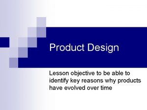 Product design lesson plan