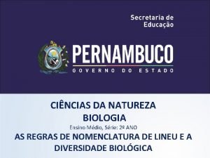 Nomenclatura binomial regras Nomenclatura binomial regras