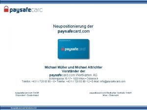 Paysafecard webshop