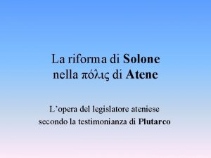 Riforma solone