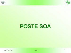 POSTE SOA JM R DBTP 2006 1 Poste