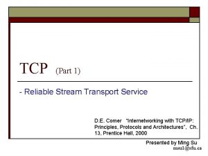 Purpose of tcp