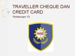 Mekanisme travellers cheque