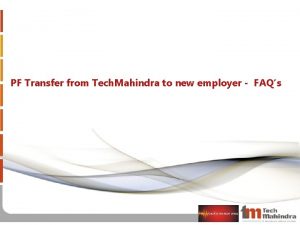 Tech mahindra pf trust