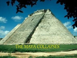 THE MAYA COLLAPSES Overview Why Maya Maya Environment