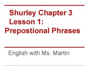 Shurley english prepositions