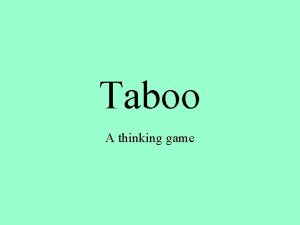 Taboo rhyming words