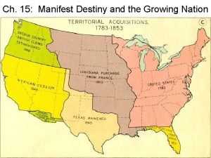 Facts about manifest destiny