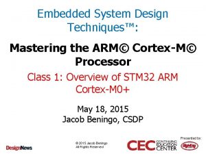 Embedded System Design Techniques Mastering the ARM CortexM