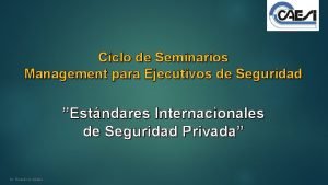 1 Ciclo de Seminarios Management para Ejecutivos de