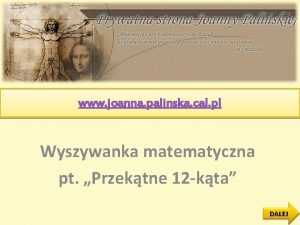 Wyszywanka matematyczna