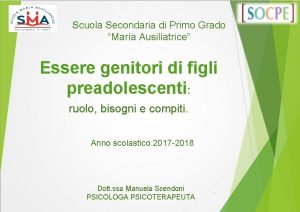 Scuola Secondaria di Primo Grado Maria Ausiliatrice Essere