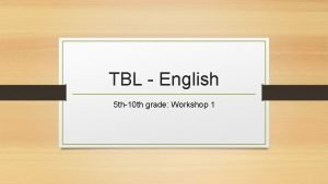 Tbl english