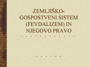 Fevdalni partikularizem Fevdalni partikularizem