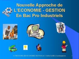 Nouvelle Approche de LECONOMIE GESTION En Bac Pro