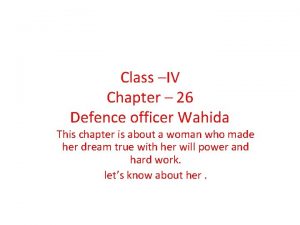 Who is wahida prism class 4