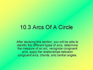 3 arcs of a circle