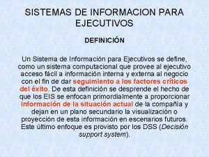 Sistema de información para directivos