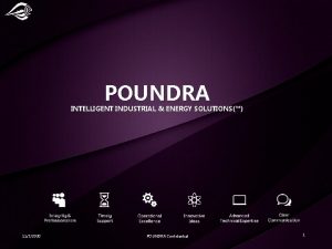 POUNDRA INTELLIGENT INDUSTRIAL ENERGY SOLUTIONS 1132020 POUNDRA Confidential