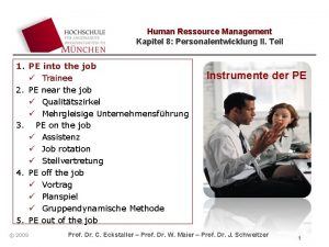 Human Ressource Management Kapitel 8 Personalentwicklung II Teil