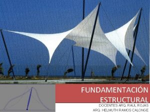 ESPACIO ACADMICO FUNDAMENTACIN ESTRUCTURAL DOCENTES ARQ RAUL ROJAS