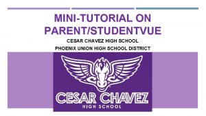 Studentvue cesar chavez high school
