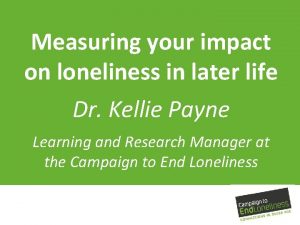 Loneliness measurement tool