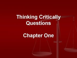 Thinking Critically Questions Chapter One The Media Do