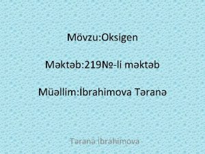 Mvzu Oksigen Mktb 219li mktb Mllim brahimova Tran