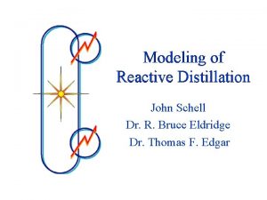 Modeling of Reactive Distillation John Schell Dr R