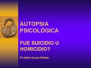 Autopsia psicológica ejemplo