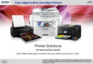 Color Inkjet All In One Inkjet Printers Call