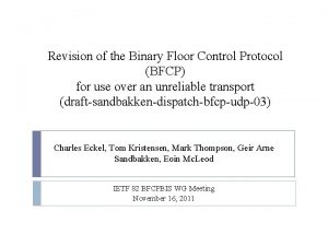 Binary floor control protocol