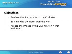 Chapter Section 5 25 Section 1 Objectives Analyze
