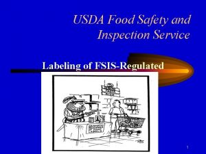 USDA Food Safety and Inspection Service Labeling of