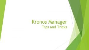 Kronos manager login