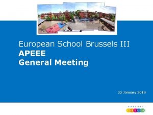 European school brussels iii