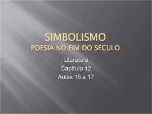 Simbolismo poesia