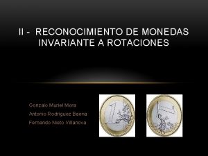 Reconocimiento de la moneda