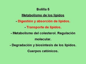 Metabolismo de lipoproteinas