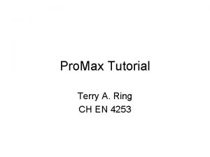 Promax process simulation software