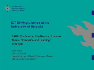 Ict driving licence